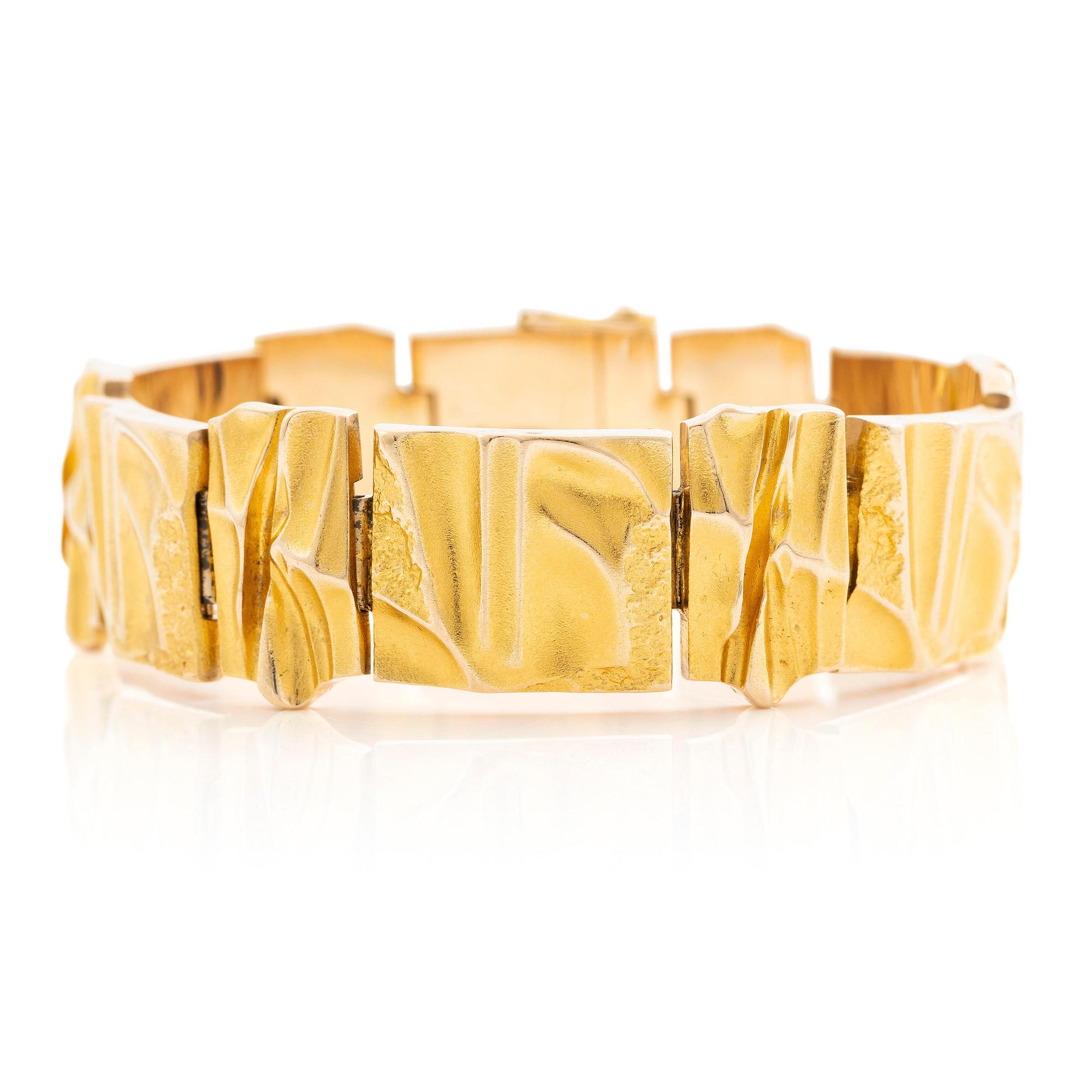 Björn Weckström, armband "Carrara", 14K guld, Finland 1983. För Lapponia.