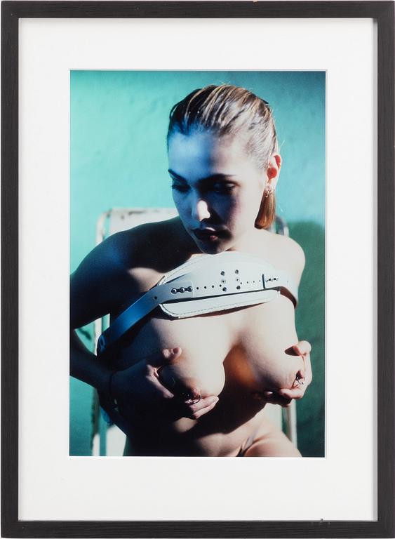 Richard Kern,  "Monica in Harness Green Light", 1993.