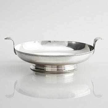 Wolter Gahn, skål, nysilver, Swedish Grace, Karl Wojtech, Stockholm, 1920-tal.