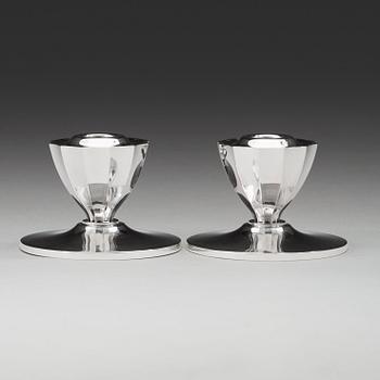 FLAVIA, a pair of silver candlesticks, Stockholm 1955.