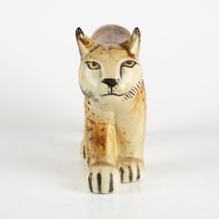 Lisa Larson, a figurine of a lynx, for Nordiska Kompaniet in cooperation with WWF, Gustavsberg.