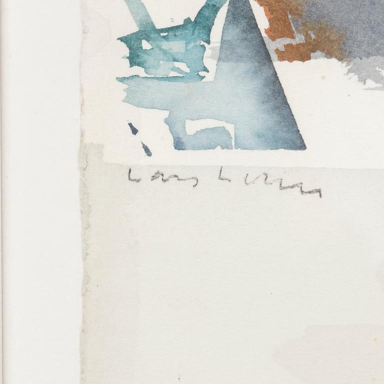 LARS LERIN, Akvarell på papper, signerad Lars Lerin. Motiv från Alvor, Algarve maj 1992.