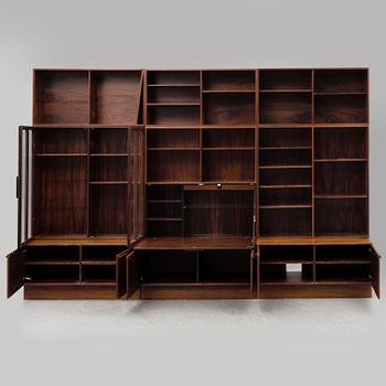 A 1960/70's rosewood bookcase by Ib Kofod Larsen, Faarup Møbelfabrik, Denmark.