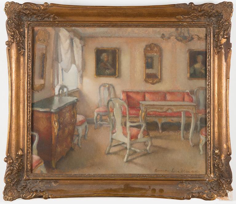 Anna Snellman, pastel, signed.