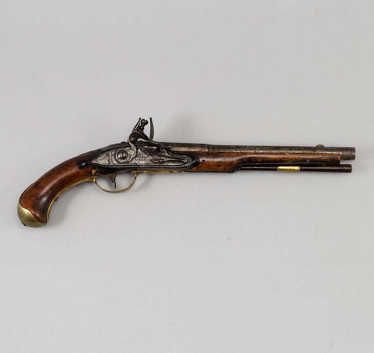 A Swedish flint-lock pistol, seconf half 18th century.