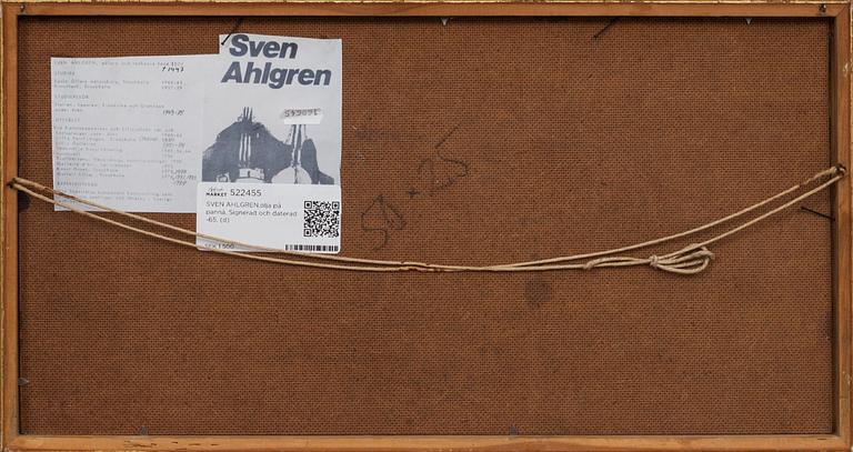 SVEN AHLGREN,olja på pannå. Signerad och daterad -65.