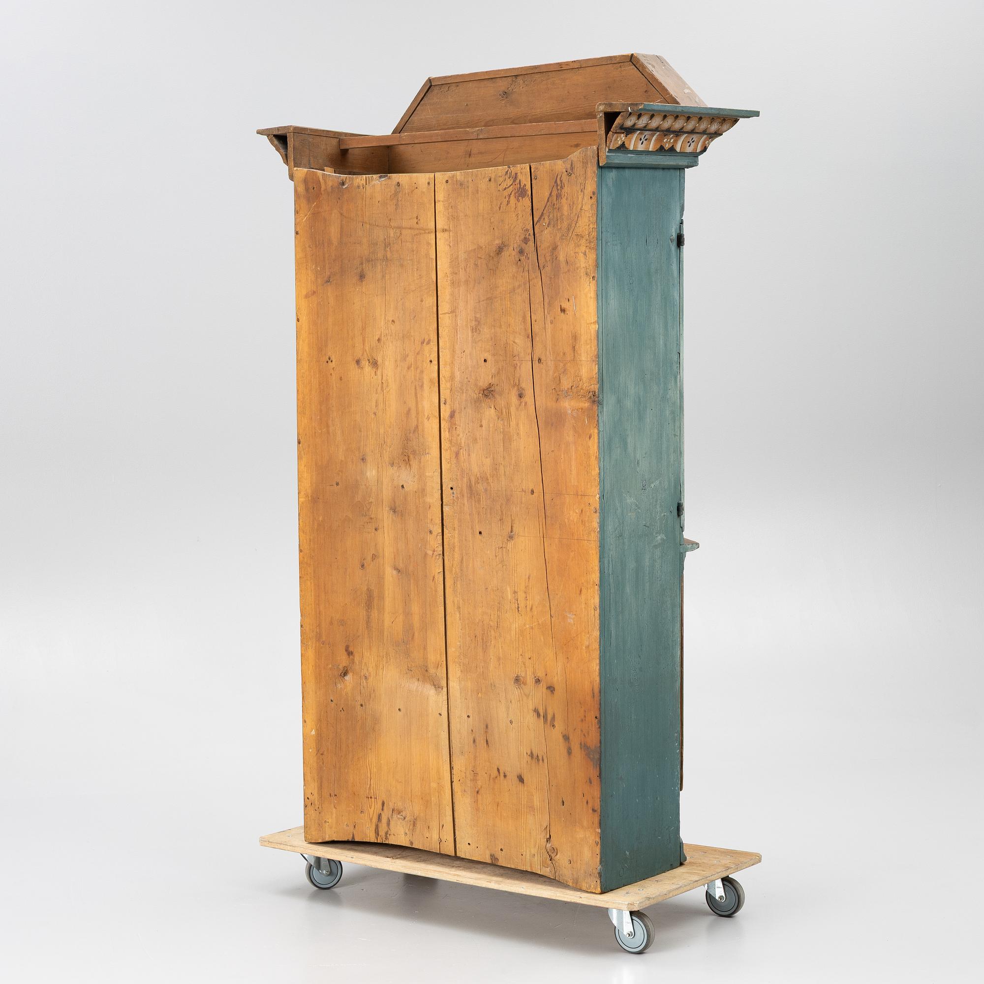 A Dalecarlian polychrome painted cabinet, dated 1798.