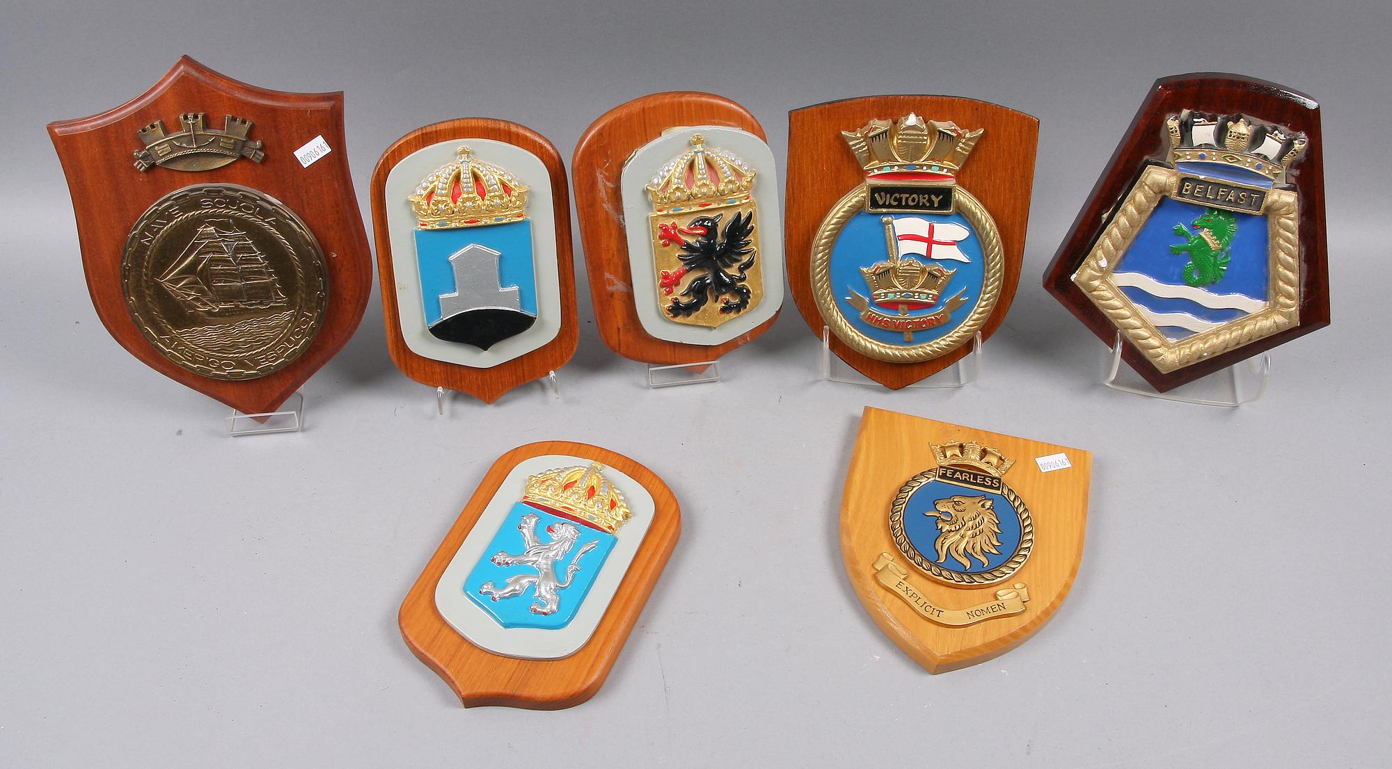 FARTYGSSKÖLDAR, 7 st.