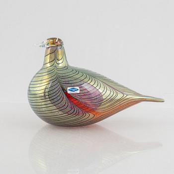 Oiva Toikka, glass bird, signed O. Toikka Nuutajärvi.