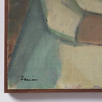 Vera Frisén, oil on relined canvas, signed.