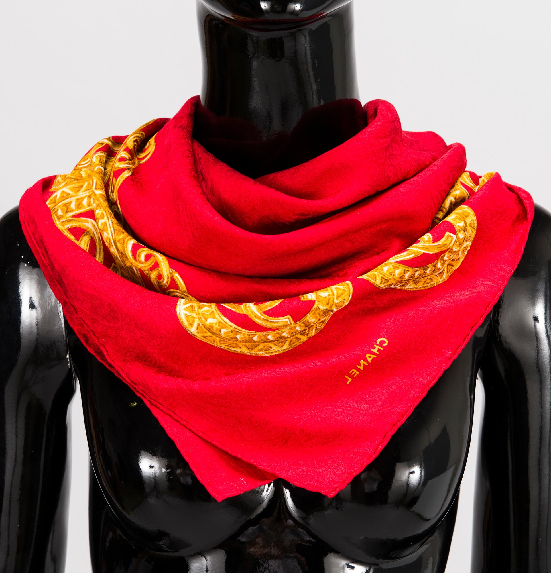 CHANEL Silk Scarf.
