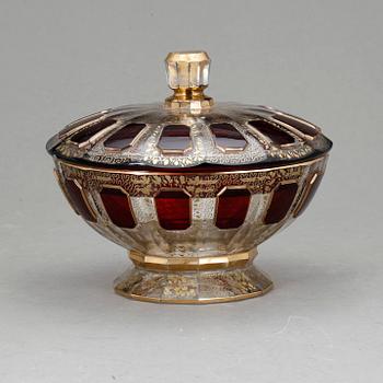 SKÅL MED LOCK, Kristall, Böhmen, omkr sekelskiftet 1900.