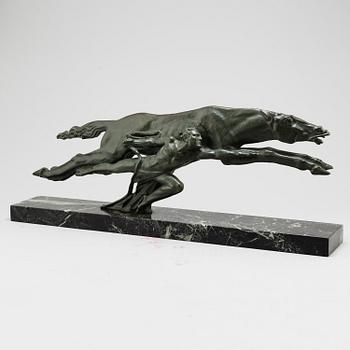 ALBERTO BAZZONI, Sculpture, bronze. Signed and mark.