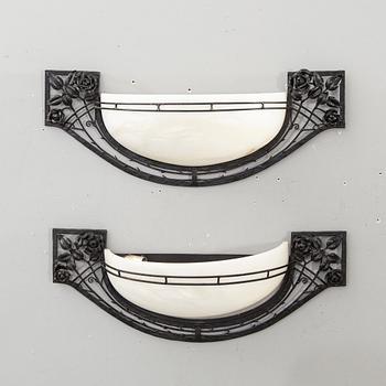 Vägglampor ett par Art Nouveau-stil 1900-talets slut.