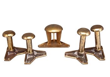 221. Alvar Aalto, A SET OF FIVE BRONZE LEGS.