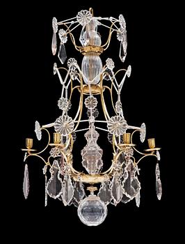 A Swedish Rococo 18th century six-light chandelier.