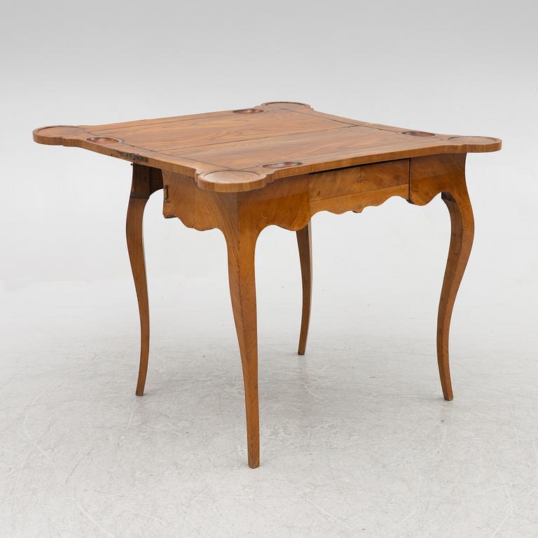 A rococo card table, mid 18th century.