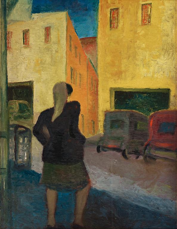 Gerard Sekoto, "Woman crossing the road".