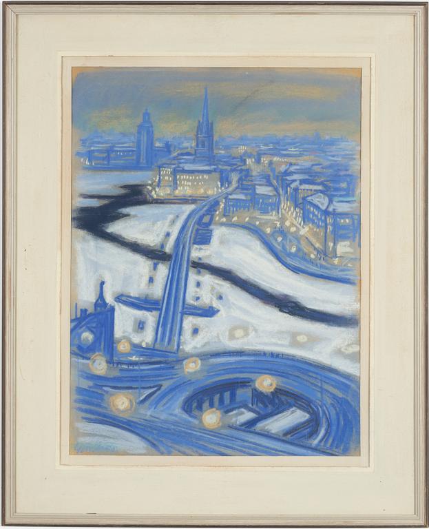 Gustav Alexandersson, pastel on paper, signed.