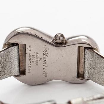 Exaequo, Soft watch, 40 x 25 mm, armbandsur, vitmetall, quartz.