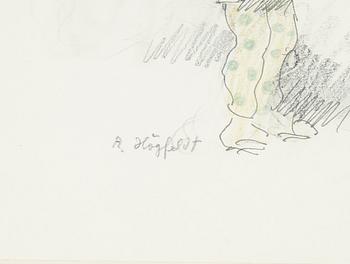 ROBERT HÖGFELDT, 3 st, blandteknik, sign.