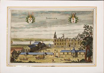 GRAVYRER, 4 st, ur "Svecia Antiqua et Hodierna", 1700-tal.