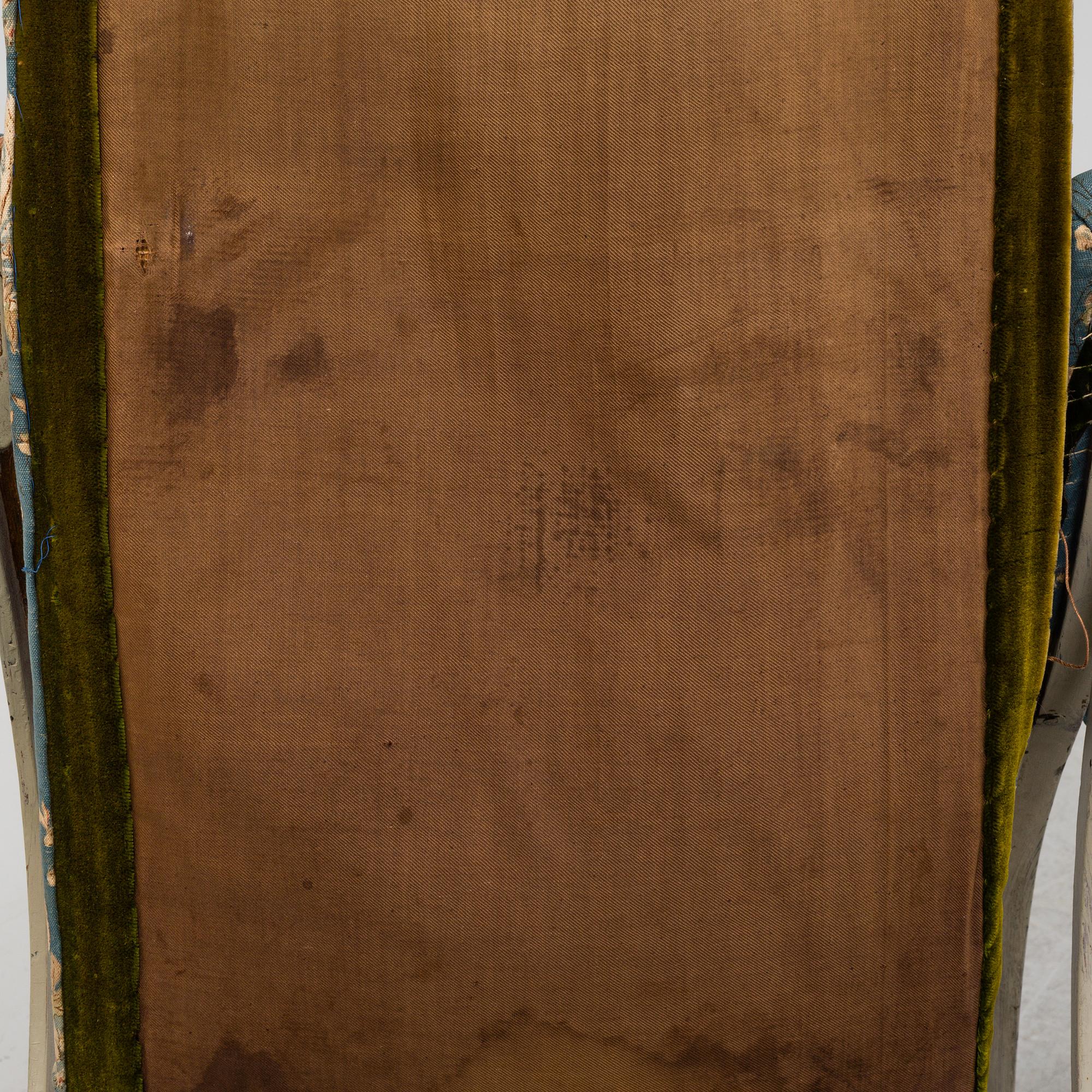 An iron rocking chair, 19th century.