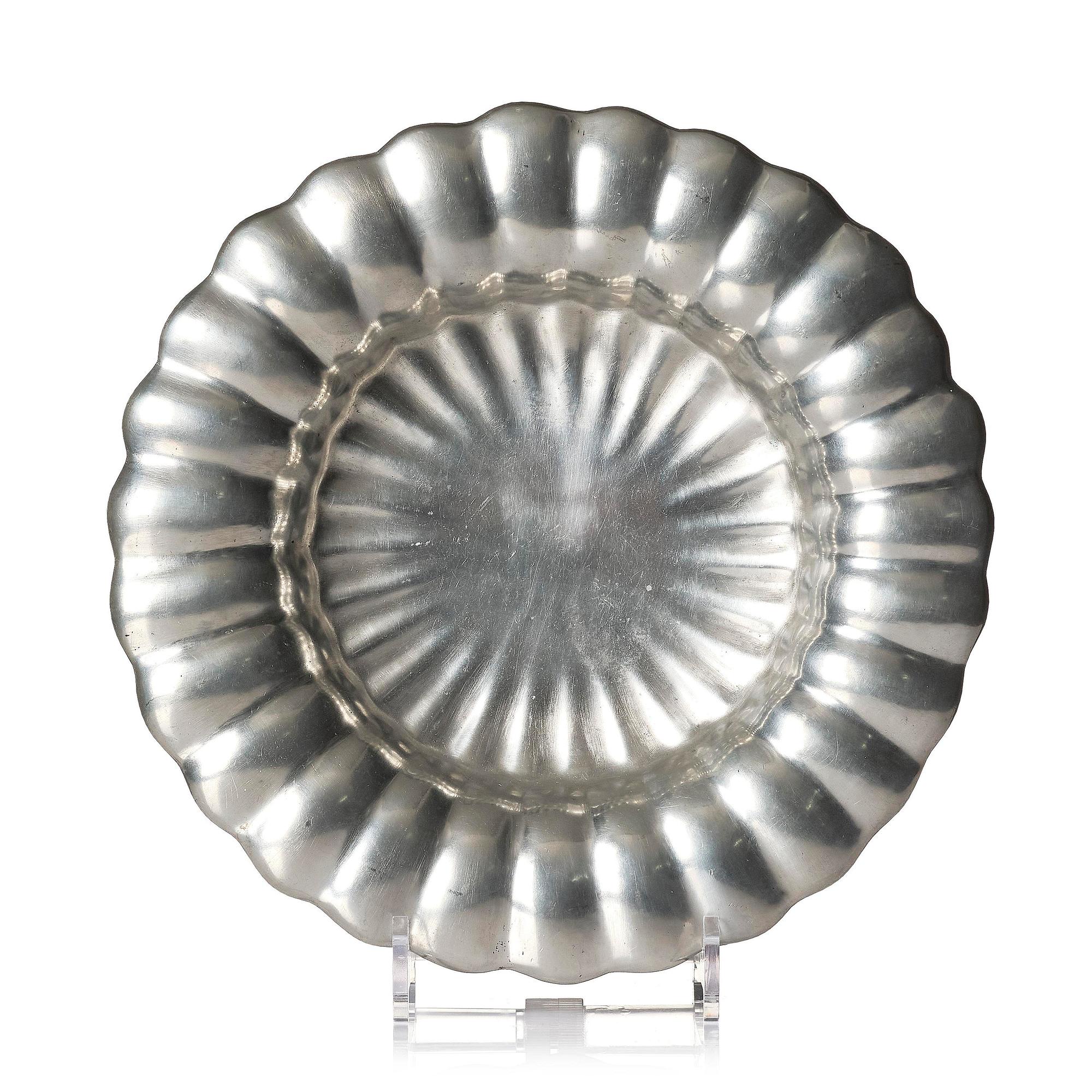 Estrid Ericson, a pewter dish model "A 28", Svenskt Tenn, Stockholm, 1948.