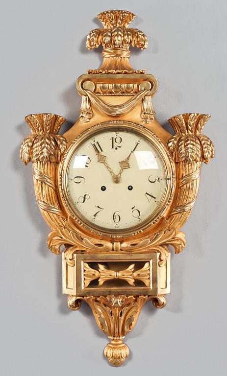 VÄGGPENDYL, gustaviansk stil, omkring 1900-talets mitt.