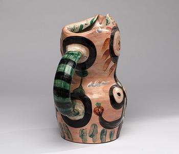 A Pablo Picasso faience jug, 'Femmes Fleurs'´, Madoura, Vallauris, France 1948.