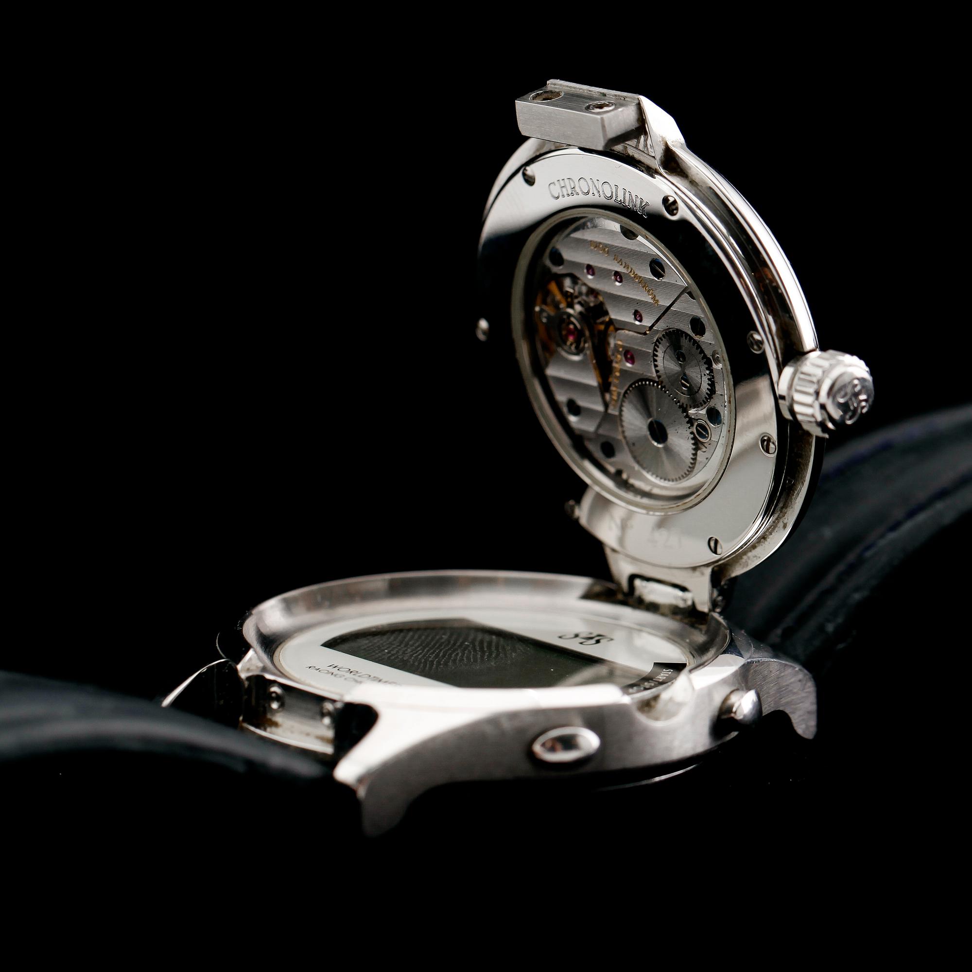 ARMBANDSUR, stål, Sjöö Sandström, Chronolink Worldtimer UTC.