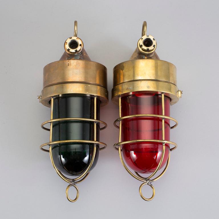 LANTERNOR/POSITIONSLJUS, 2 st, 1900-tal.