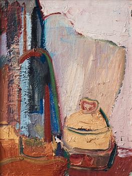 Evert Lundquist, Still life with bottle and urn.