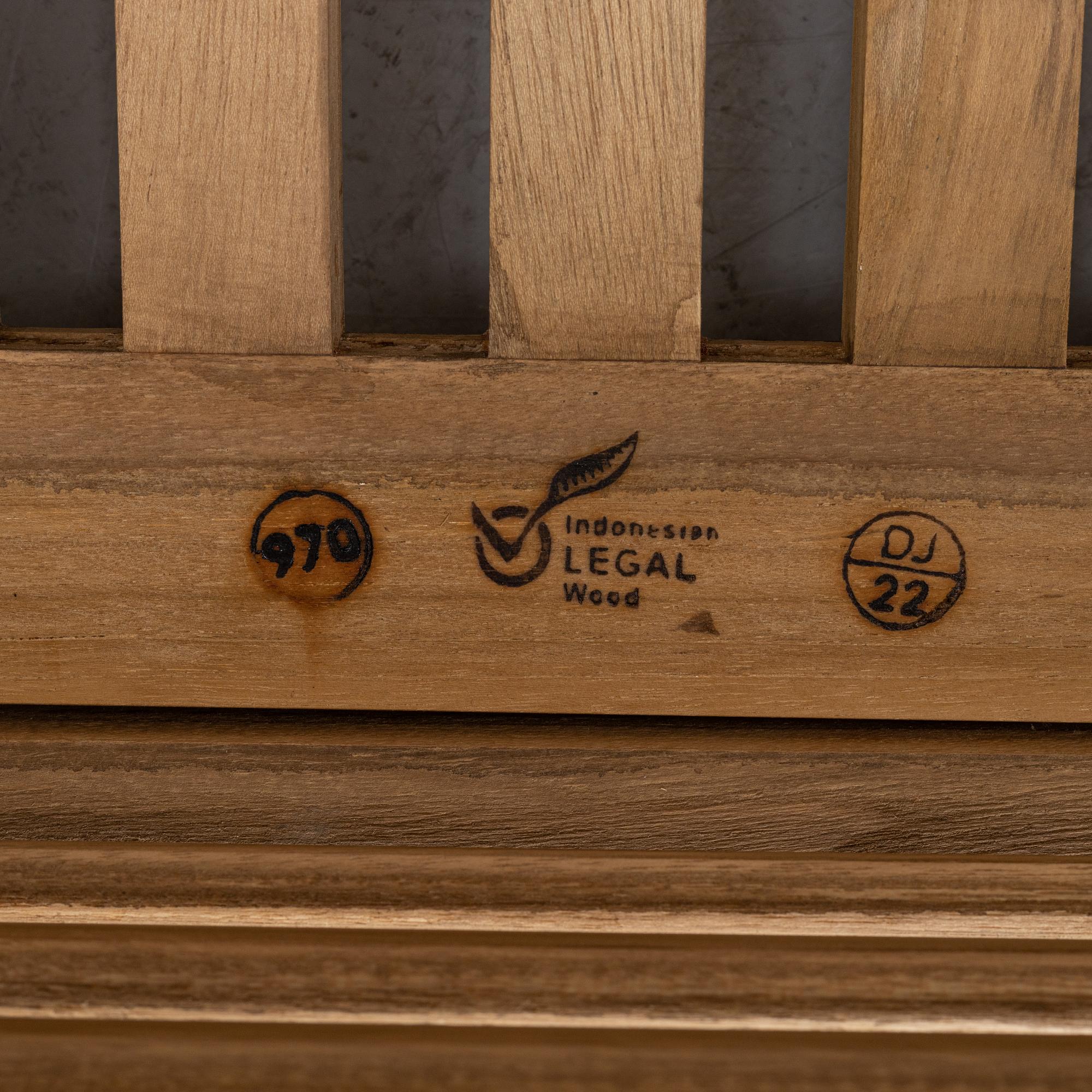 A 'Papaya' teak storage box, Brafab, 21st century.