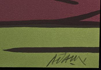 VALERIO ADAMI, 2 st, färglitografier, sign, e.a samt numr IX/XX e.a.