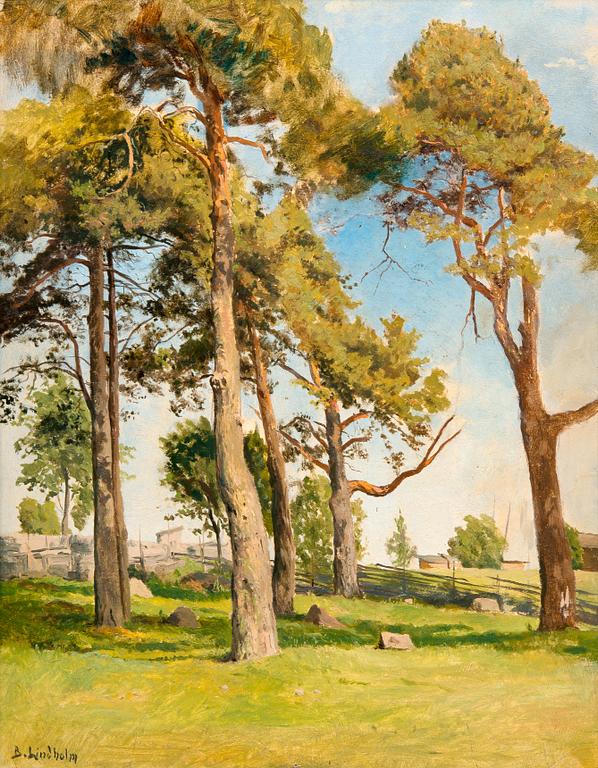 Berndt Lindholm, LANDSCAPE WITH PINE TREES.