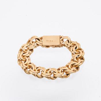 Armband 18K manglad pansarlänk Pastarus Presto förening Stockholm 1952.