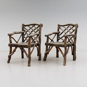 TRÄDGÅRDSSTOLAR, 1 par, 1900-tal.