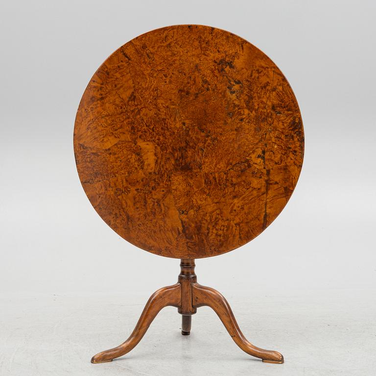 A tilt-top table, Sweden, around 1800.