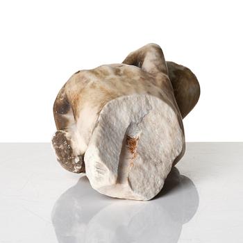 A presumably italian marble sculptural fragment, 18th century.