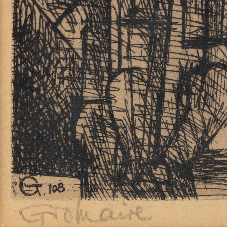 Marcel Gromaire, etsning, signerad och numrerad 9/50.