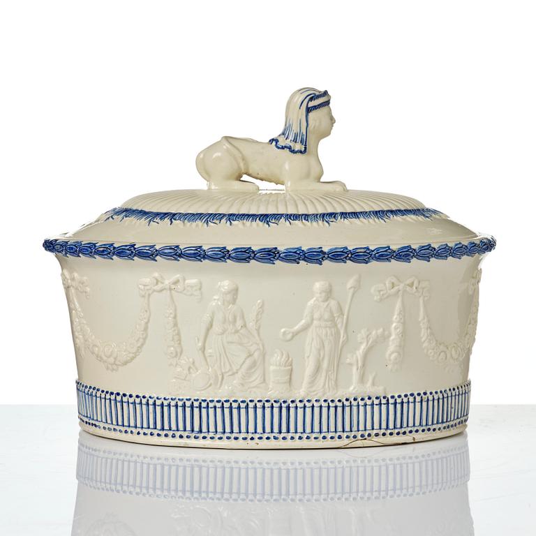 Pastejform, flintgods, Empire, Rörstrand, 1800-talets början.