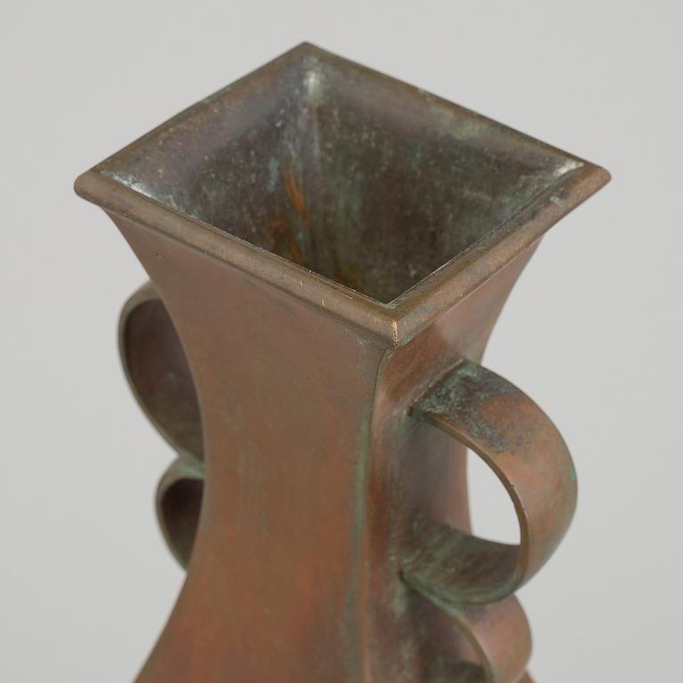 A first half of the 20th century bronze vase by Bäckströms, Malmö.