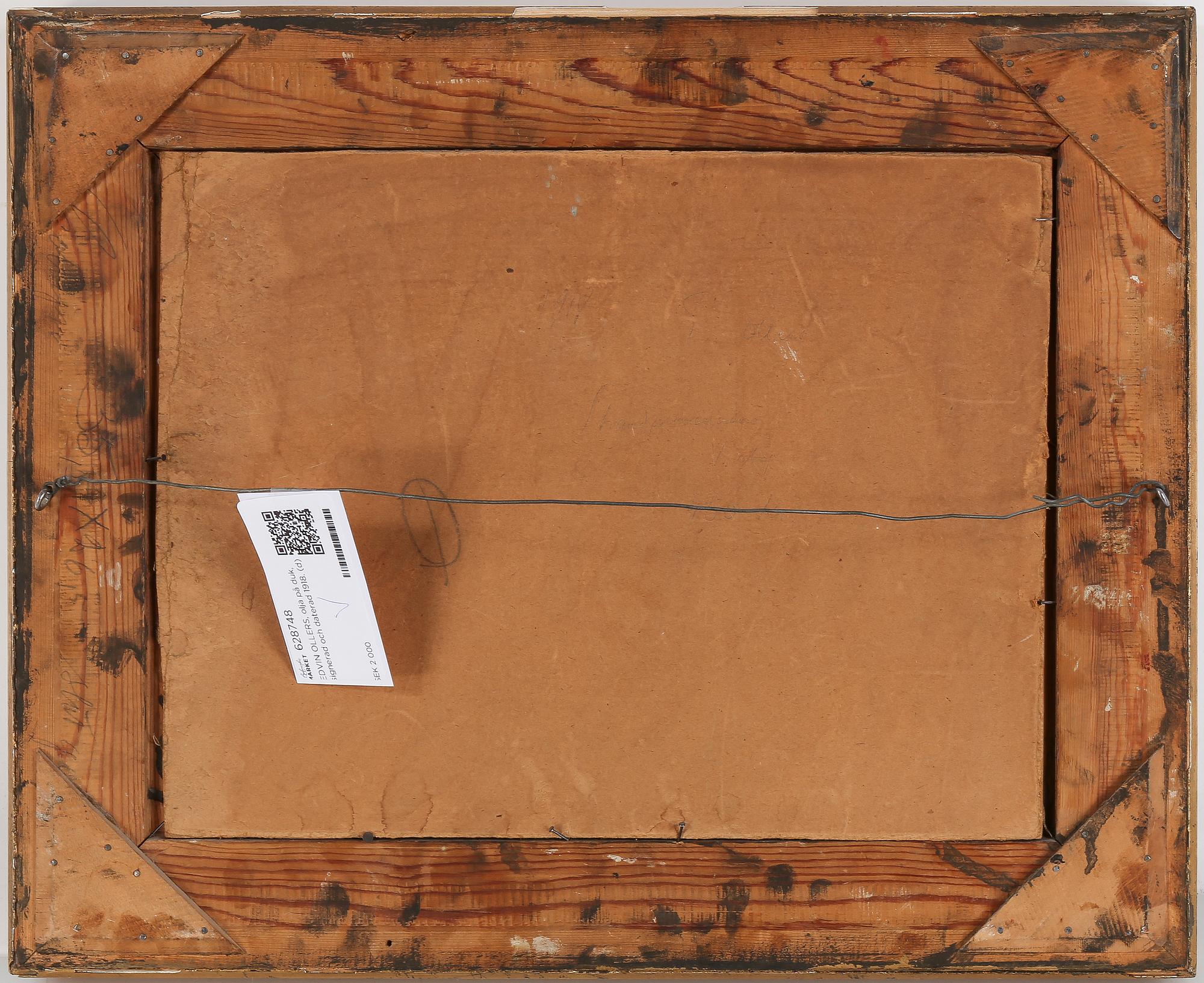 EDVIN OLLERS, olja på duk, signerad och daterad 1918.