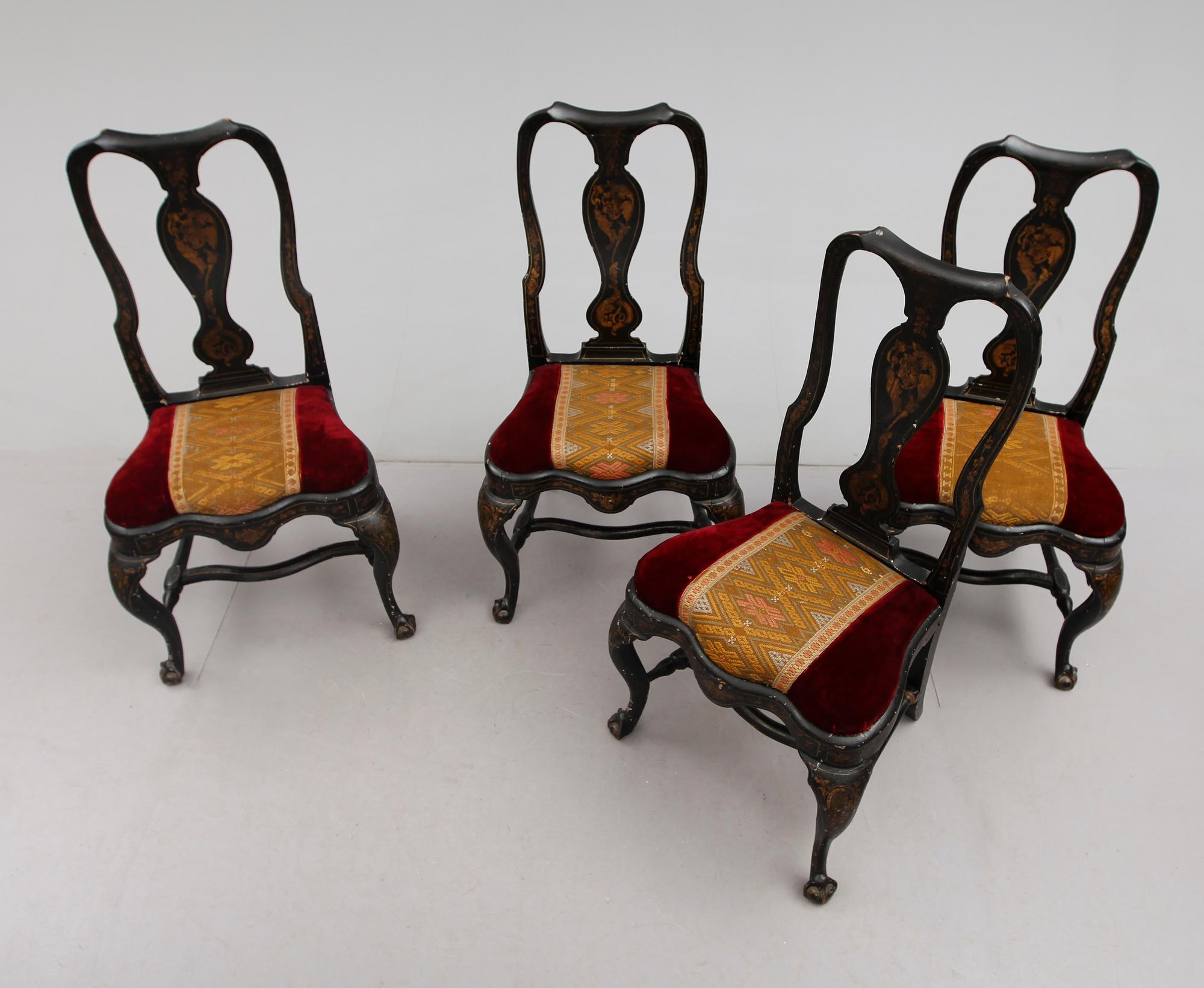 STOLAR, 4 st, senbarock, 1700-tal.