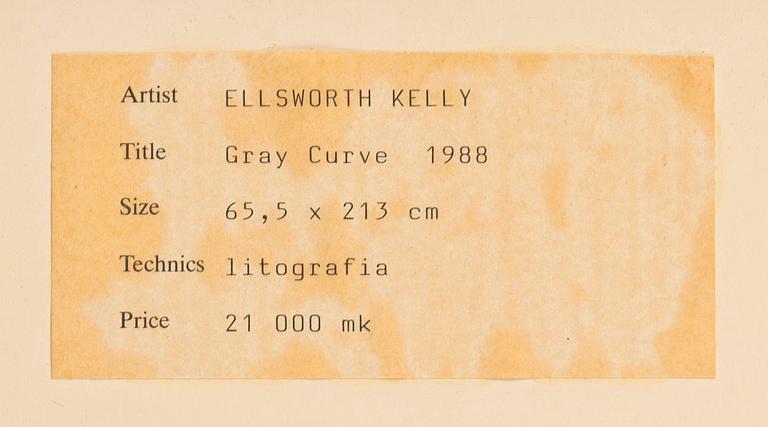 Ellsworth Kelly, 'Gray Curve'.