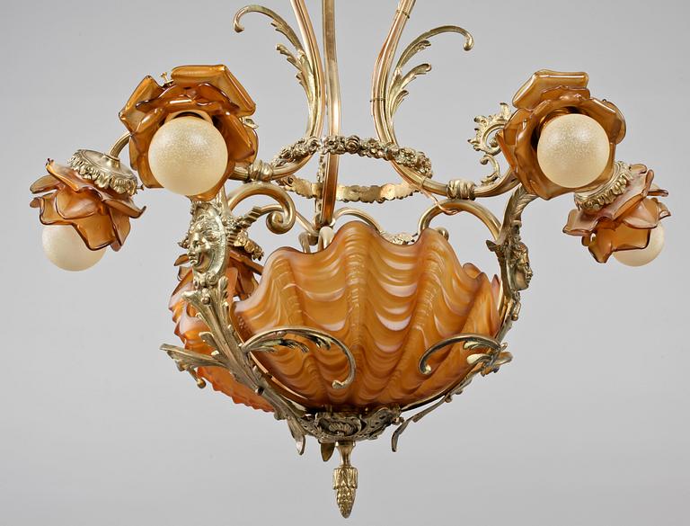 LJUSKRONA, rokokostil, 1900-talets andra hälft. Höjd 75 cm.