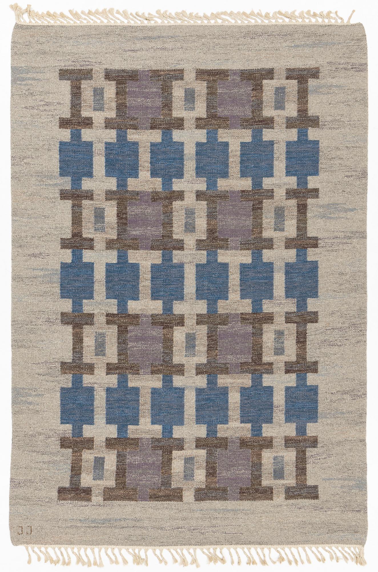 Judith Johansson, matta, "Gång", rölakan, ca 245 x 166 cm, signerad JJ.