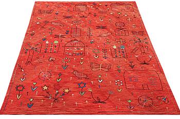 A Kilim carpet, modern design, c. 282 x 198 cm.