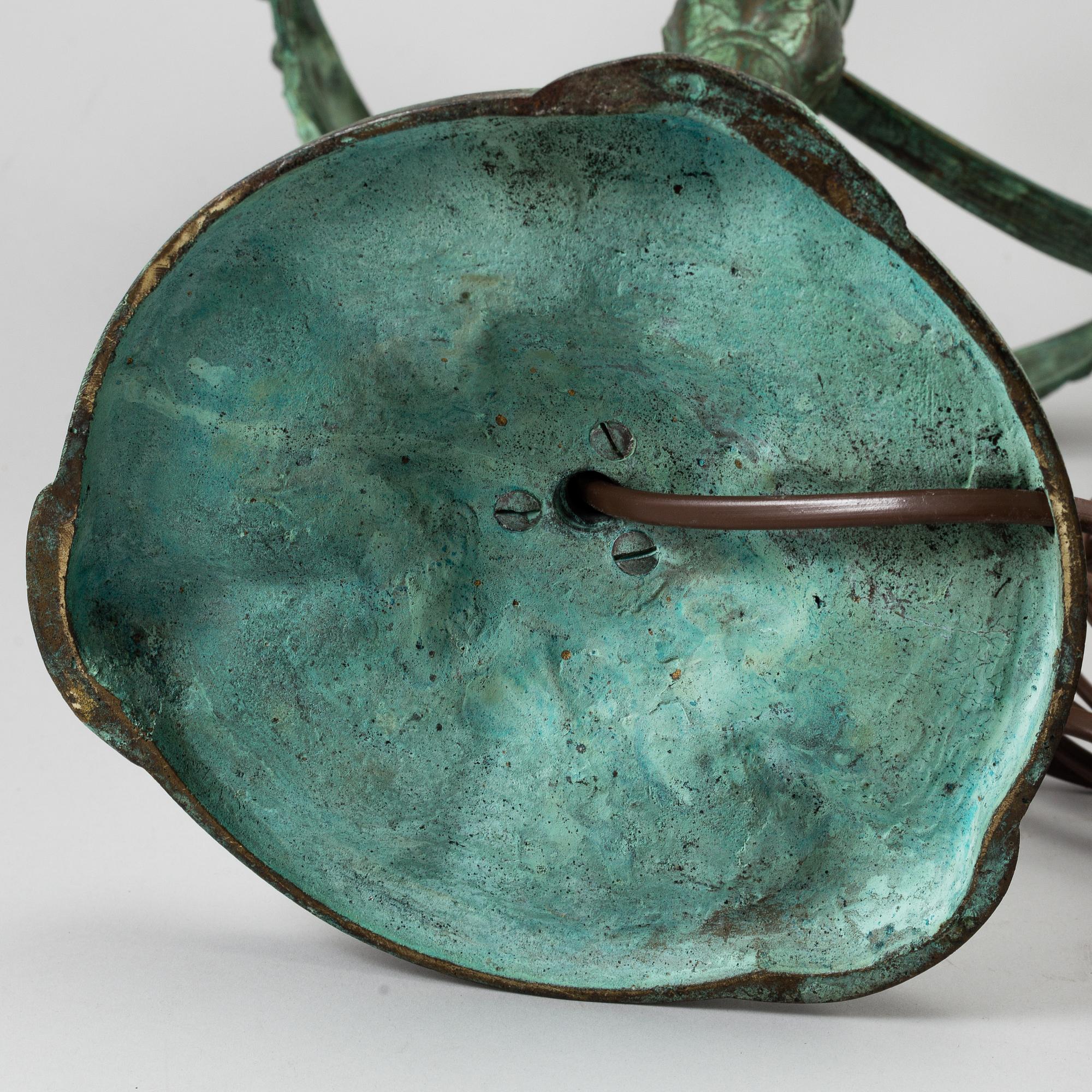 BORDSLAMPA, brons, jugend, Böhlmarks, 1907-24.